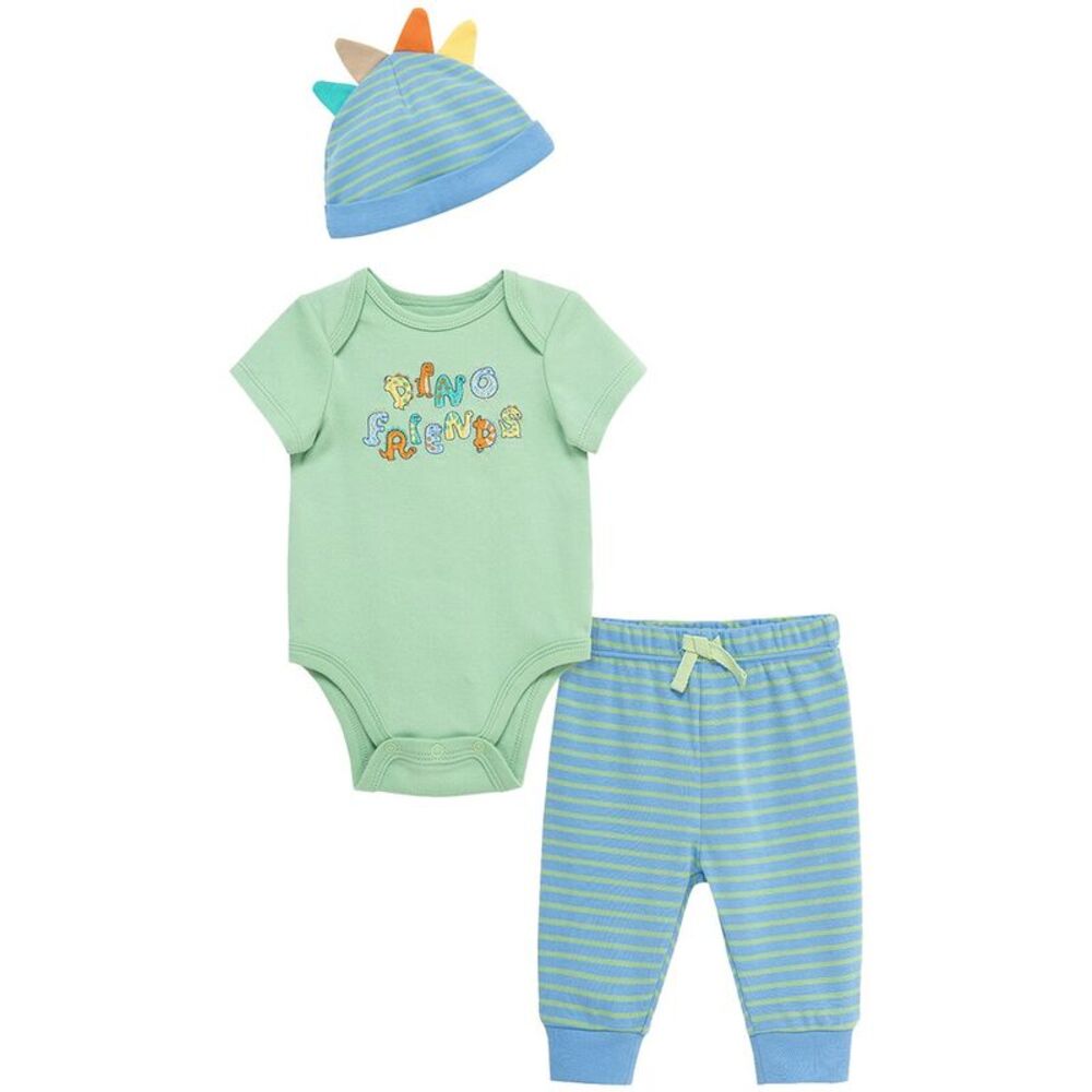 Little Me Baby-Boys  Dino Fun Bodysuit Set Hat
